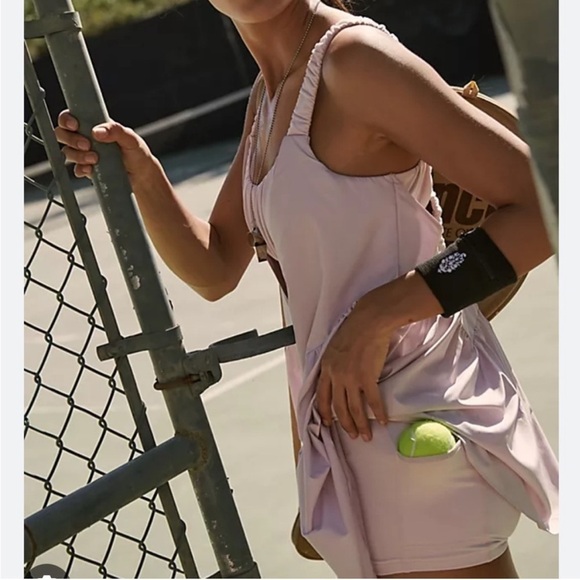Free People One Two Punch Set Tennis Dress Lavender Fog 💜 Medium ✨ Rare - Picture 2 of 14